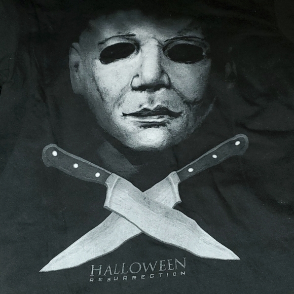 Michael Myers MD Black Halloween Resurrection T-shirt - Picture 2 of 8